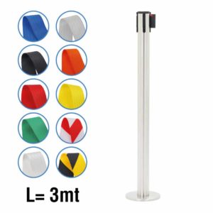 colonnina autoportante finitura acciaio spazzolato con base magnetica