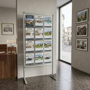 espositore autoportante per agenzie immobiliari