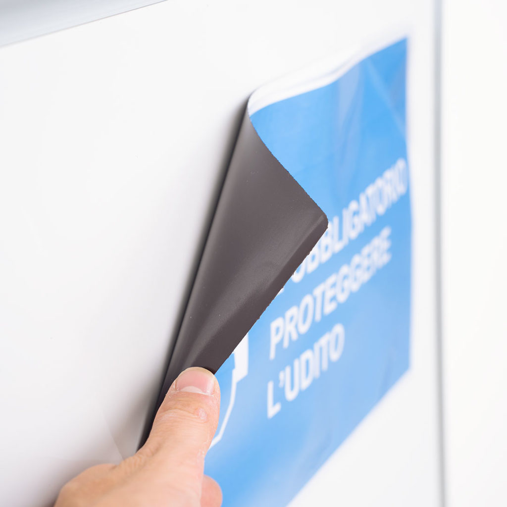 porta avvisi magnetico in plastica trasparente