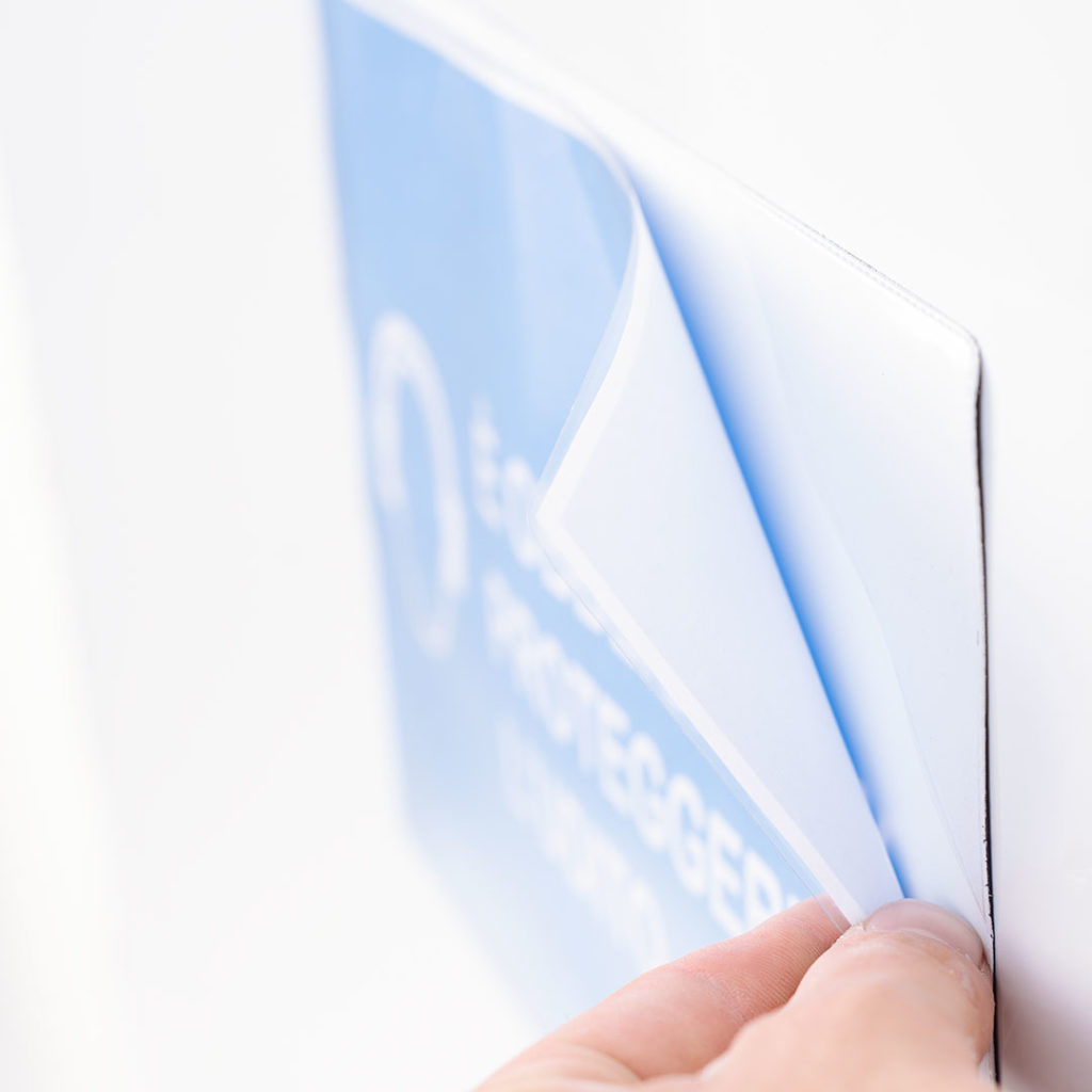 porta avvisi magnetico in plastica trasparente grafica intercambiabile