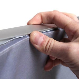 quadro fonoassorbente in alluminio con tessuto intercambiabile