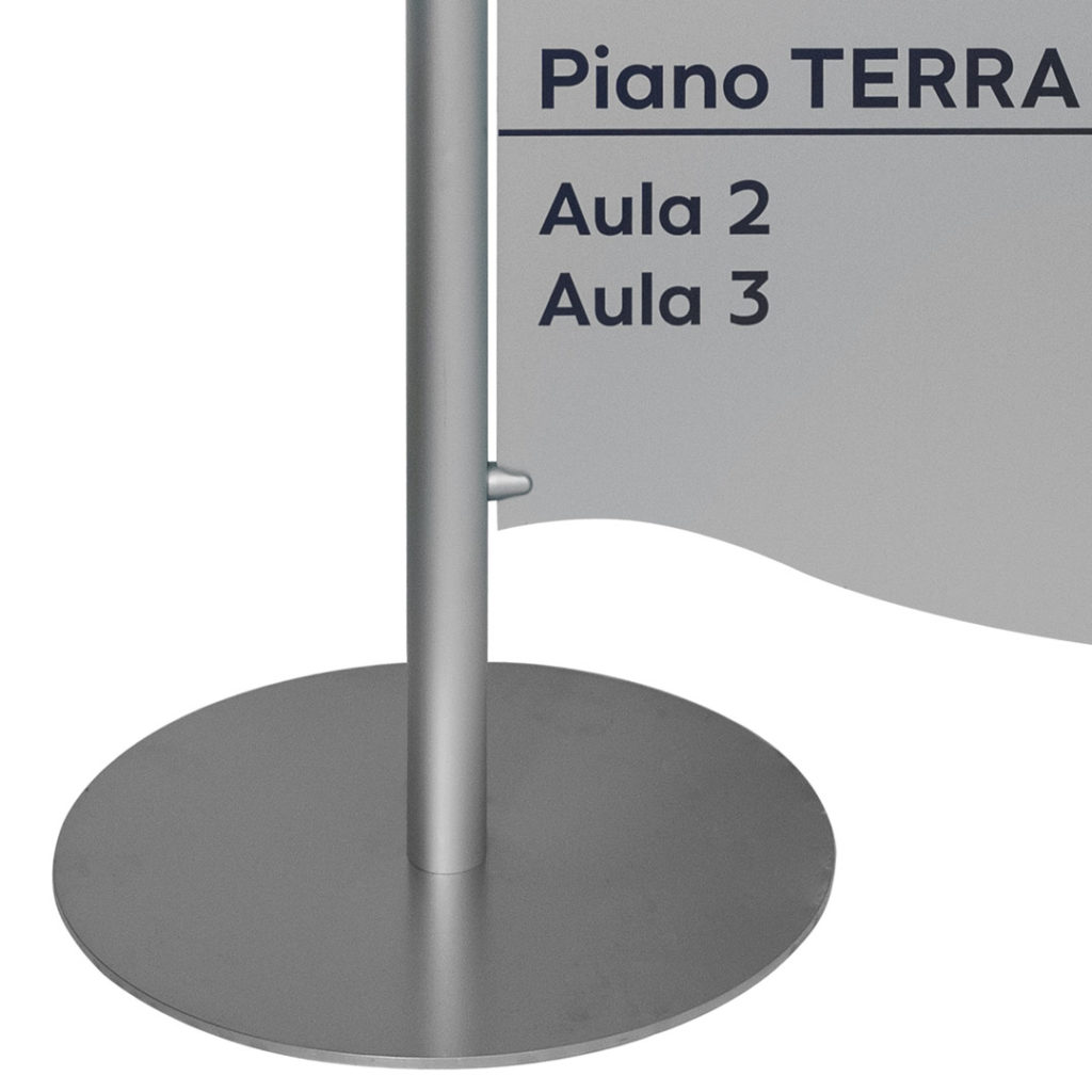 Totem bifacciale per segnaletica uffici
