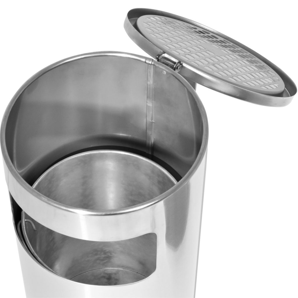 cestino silver da muro per esterno
