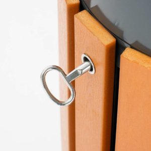 Cestino per parchi con chiave