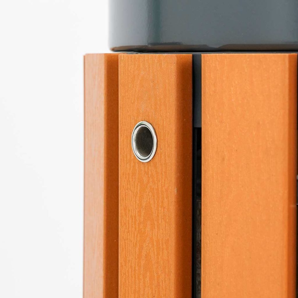 Cestino per parchi con serratura