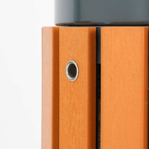 Cestino per parchi con serratura