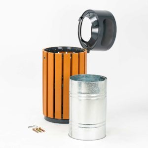 cestino da esterno con bidone interno