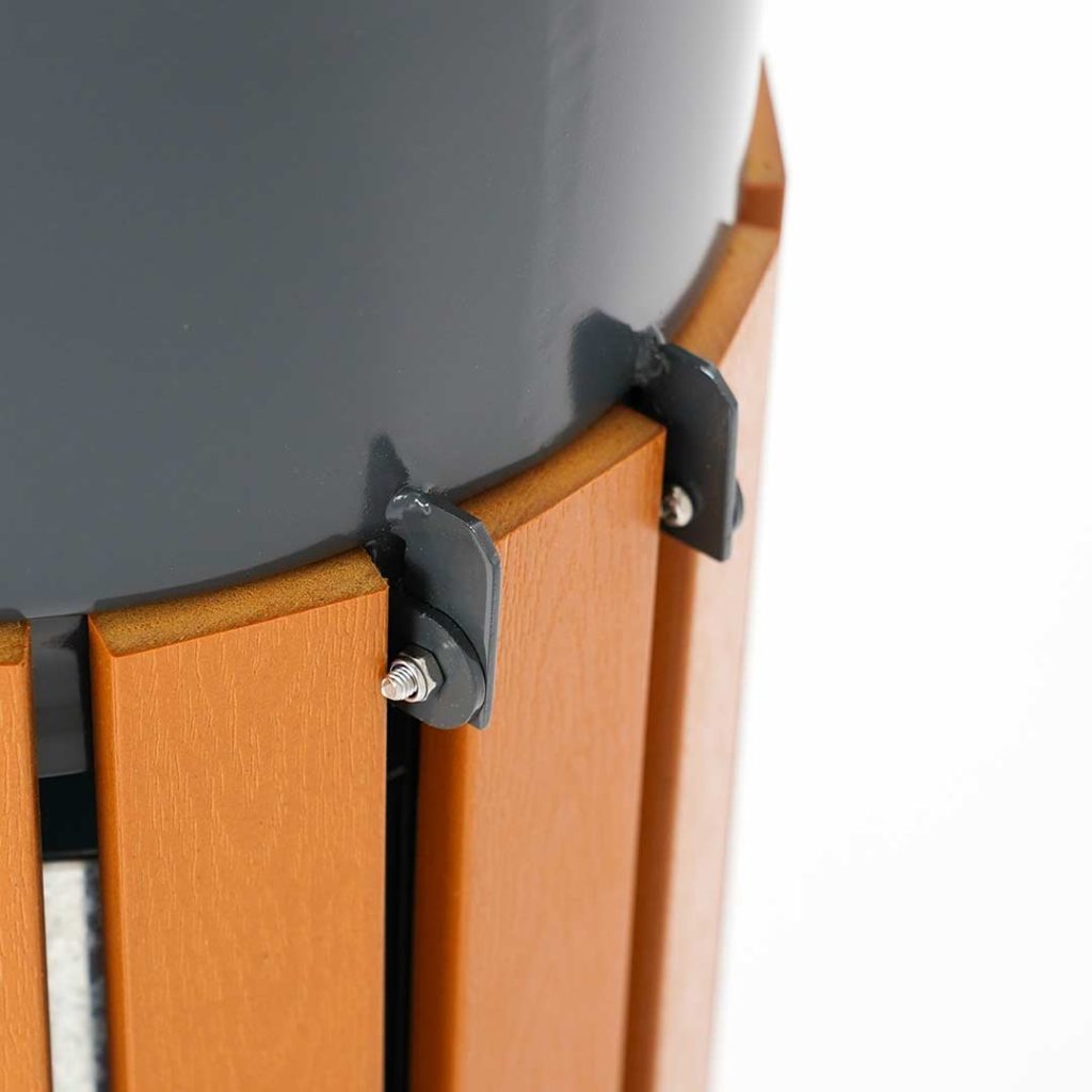 cestino per arredo urbano apribile