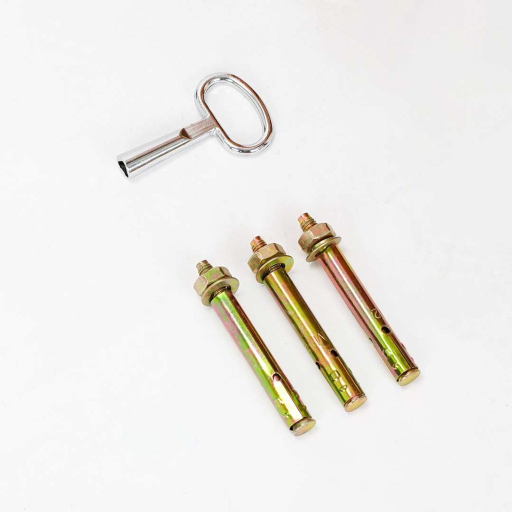 tasselli per ancorare il cestino da esterno