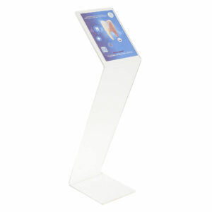 leggio trasparente in plexiglass da terra