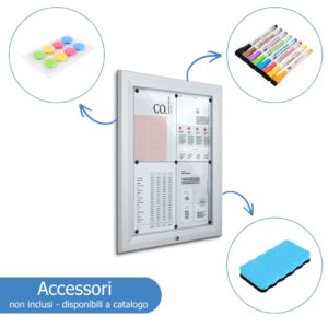 Accessori per bacheche: magneti, pennarelli, cancellino