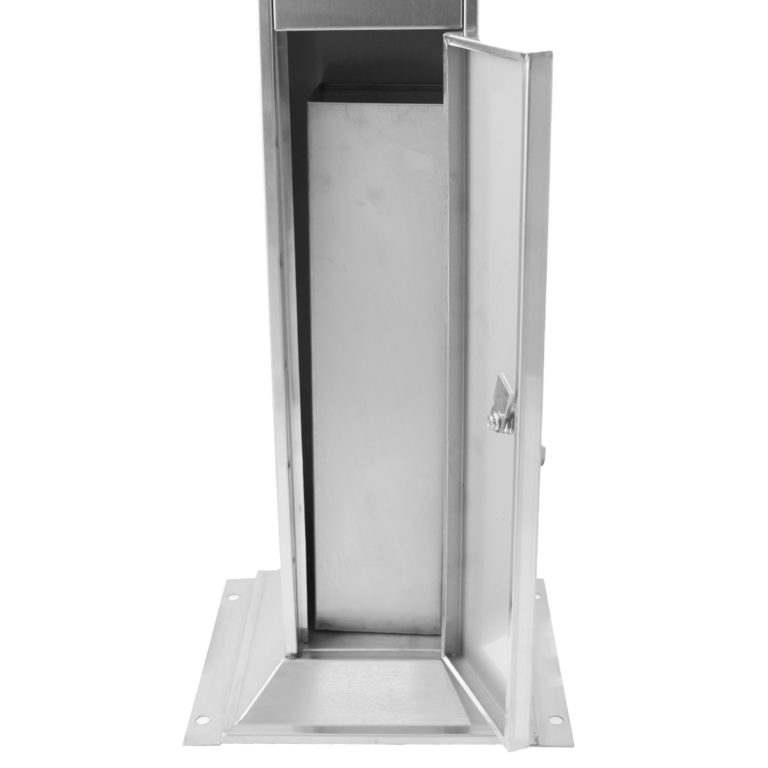 Posacenere A Colonna Autoportante Silver - Per Esterni/interni, Testa Removibile, In Acciaio, Altezza 114cm
