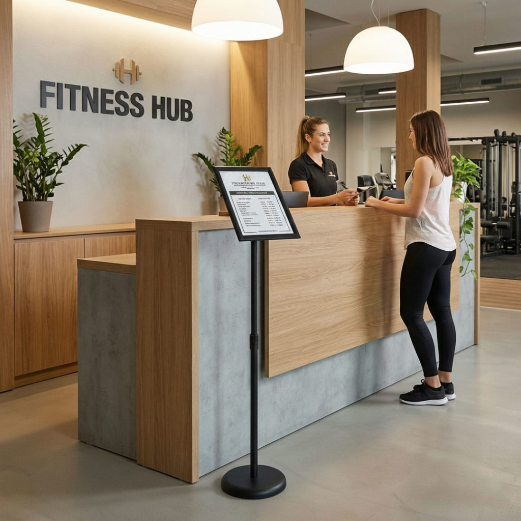 Leggio autoportante nero