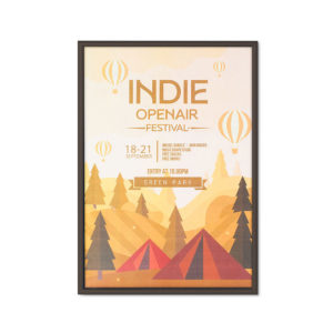 cornice pubblicitaria a scatto con finitura bronzo 70x100