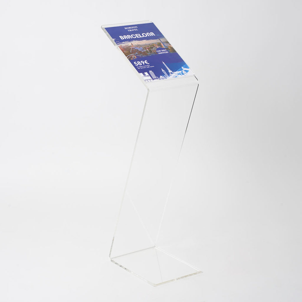 leggio in plexiglass a z