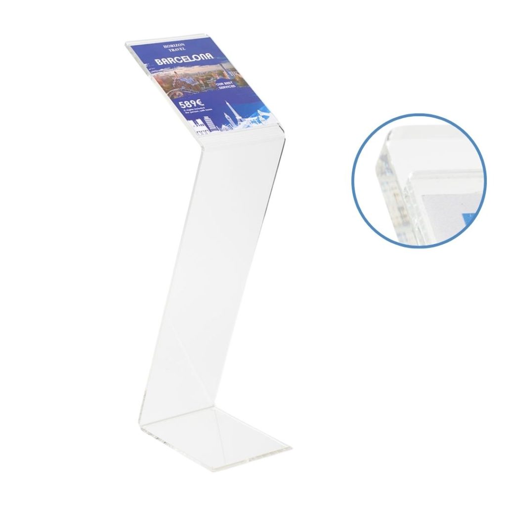 leggio in plexiglass a z