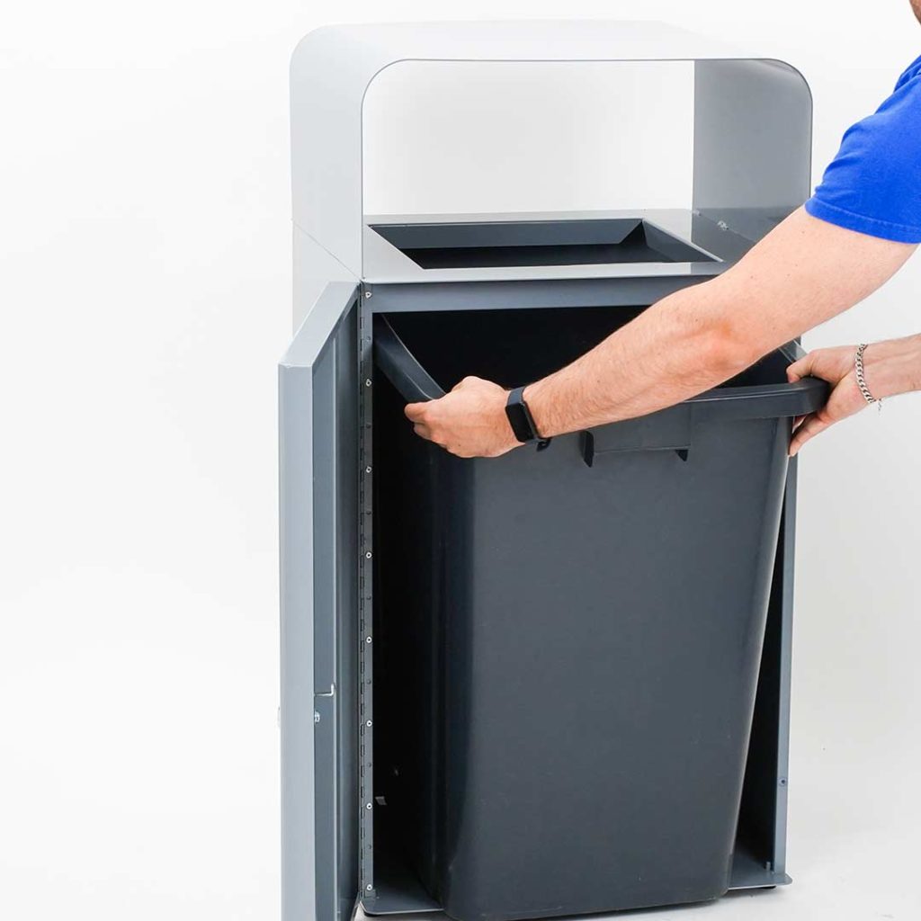portarifiuti con bidone interno rimovibile