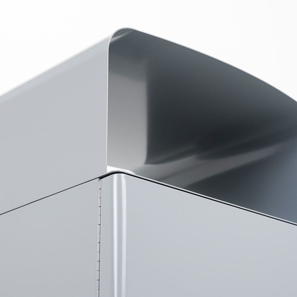 portarifiuti da esterno in acciaio