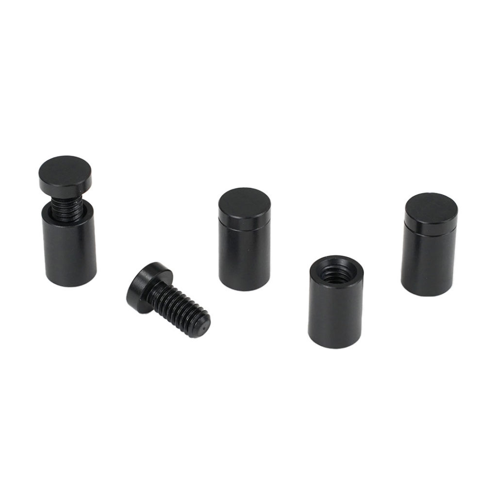 distanziali per targhe nero opaco