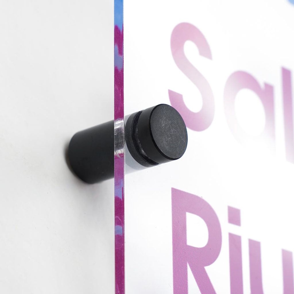 distanziale per targa in plexiglass