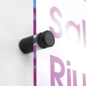 distanziale per targa in plexiglass