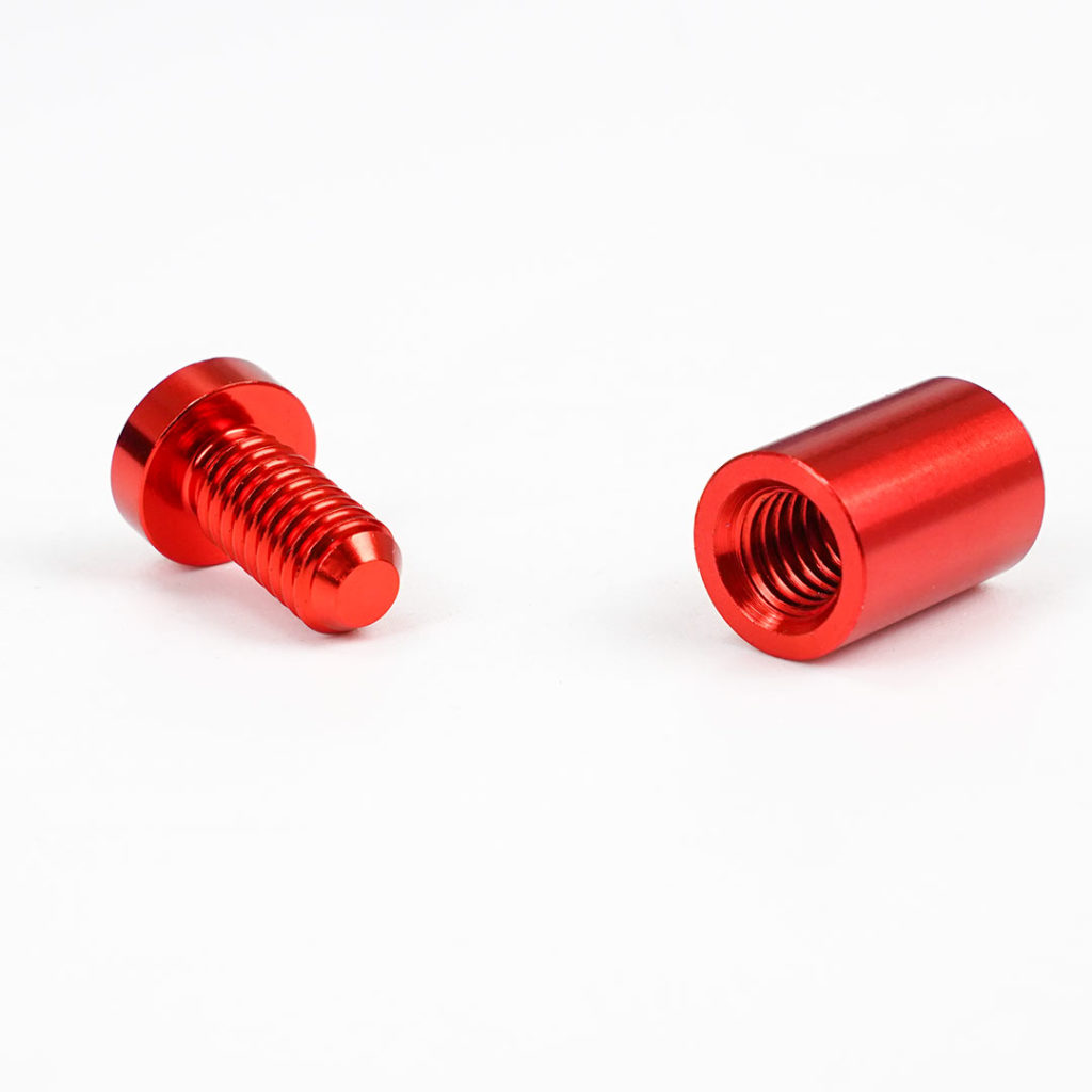 distanziali targhe rosso lucido