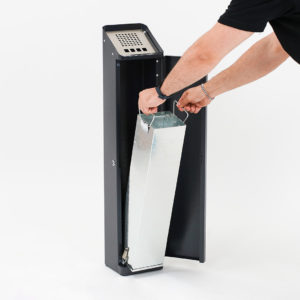 posacenere da esterno con bidone rimovibile