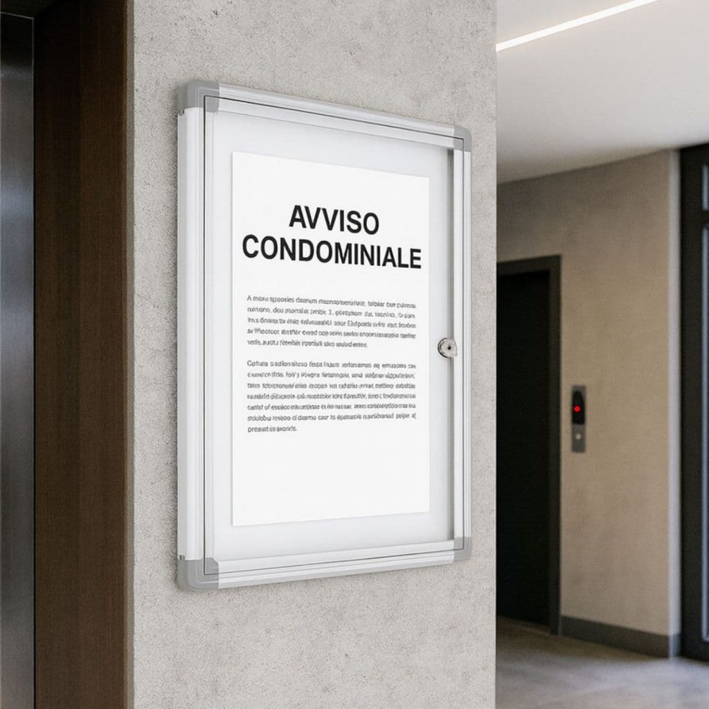 bacheca per atrio condominio