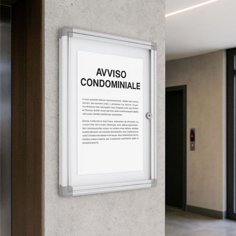 bacheca per atrio condominio
