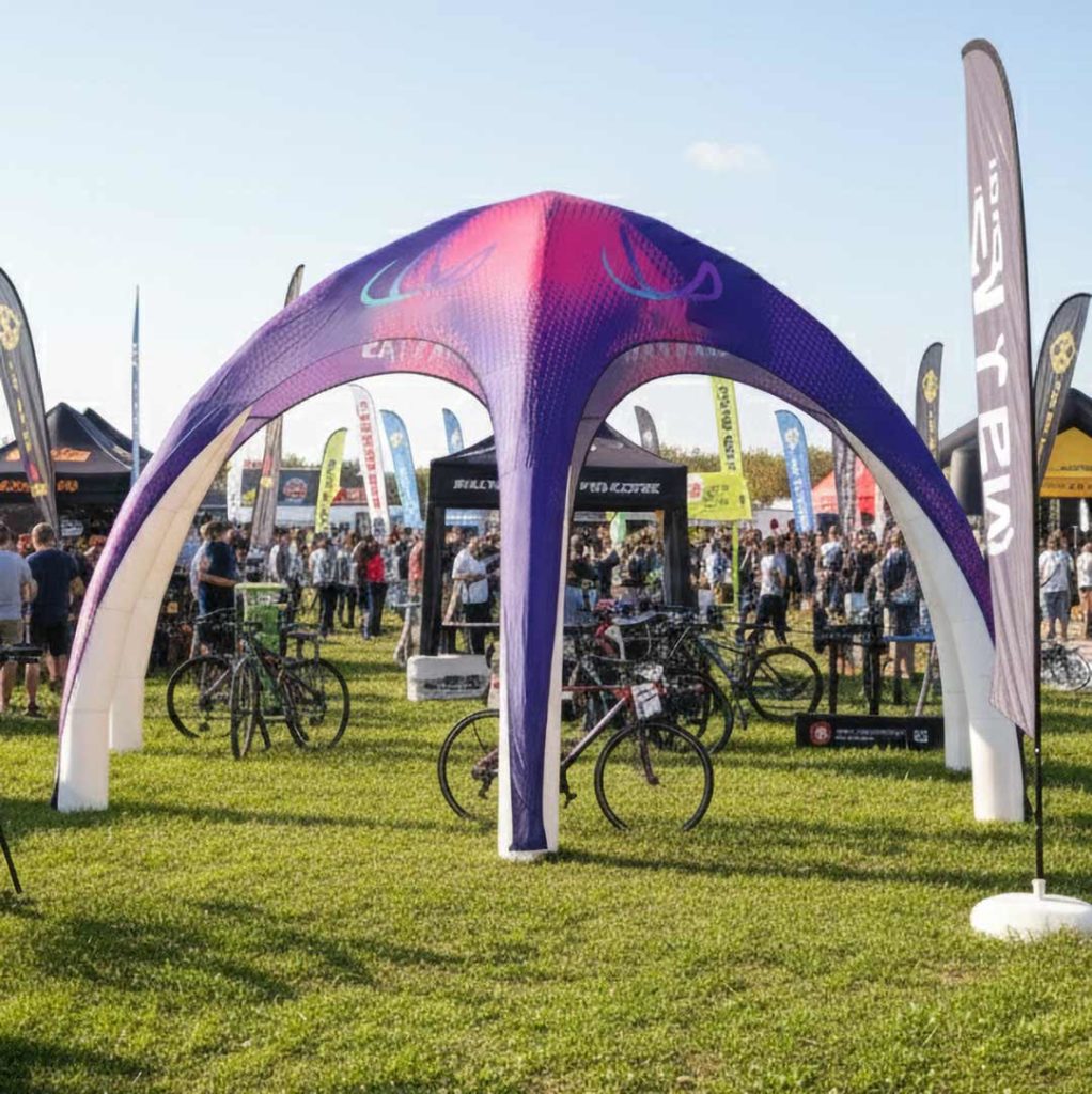 gazebo gonfiabile stampato per eventi