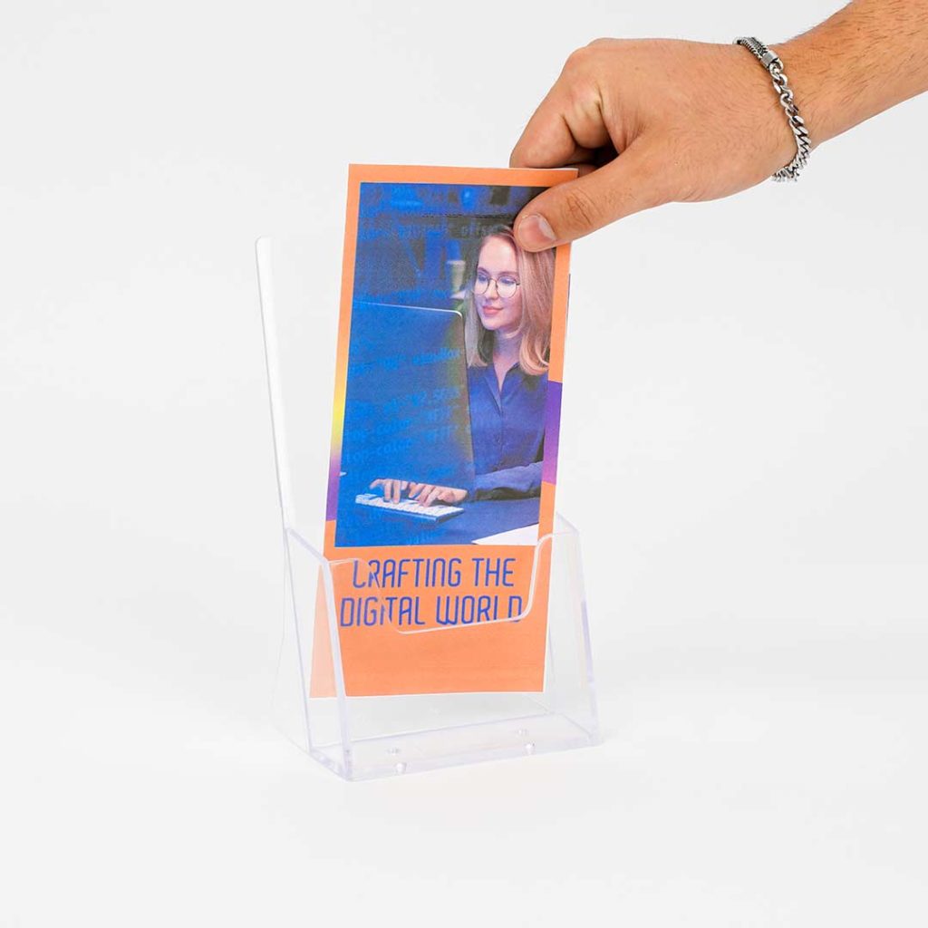 portadepliant da banco formato 1/3 a4 ad una tasca