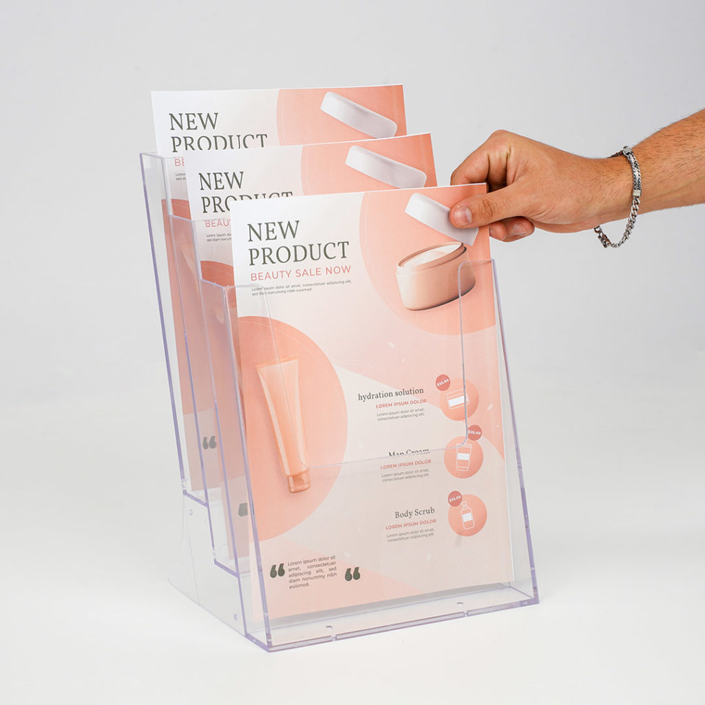 portadepliant da banco formato a4 con tre tasche