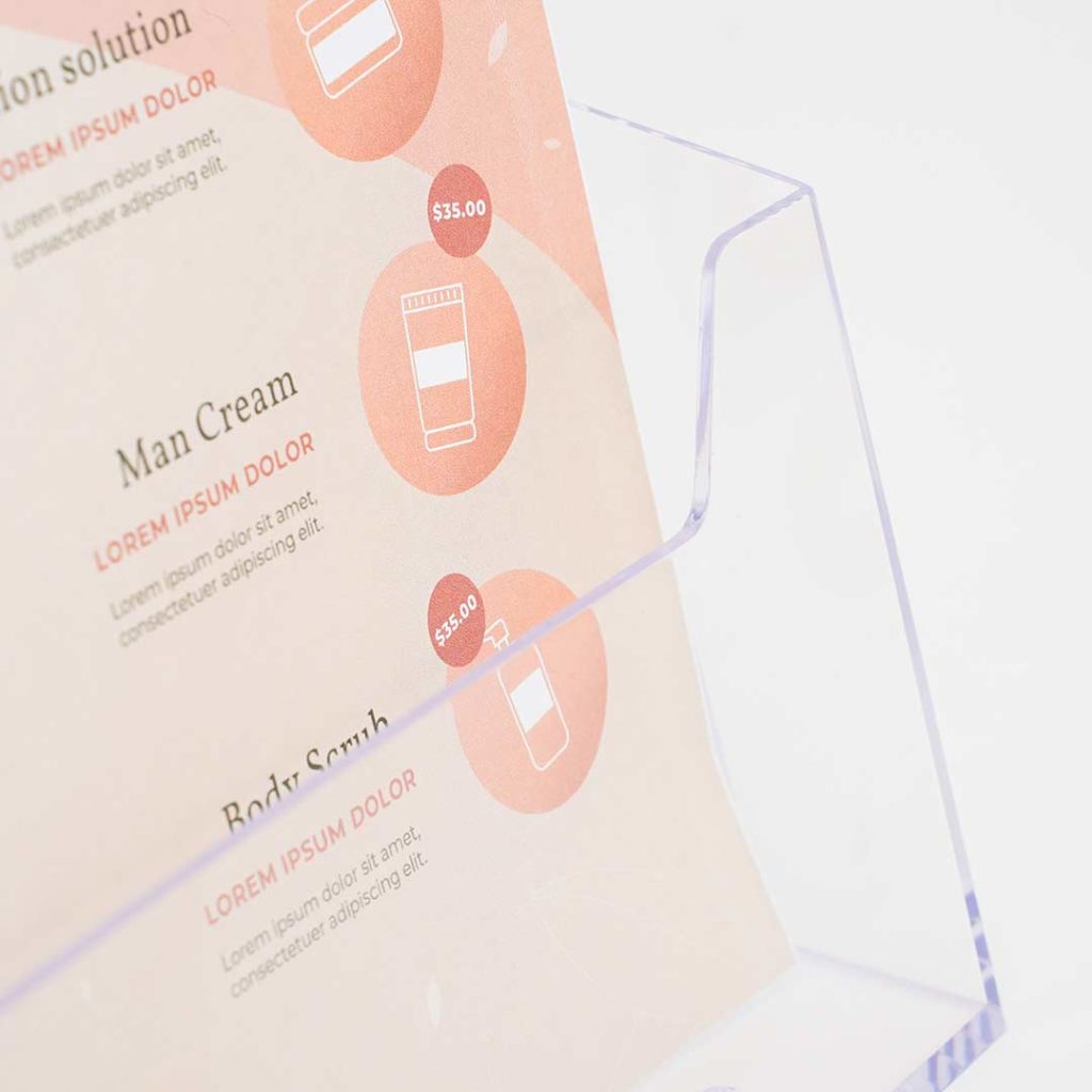 portadepliant da banco ad una tasca