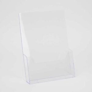 porta brochure in acrilico trasparente da banco