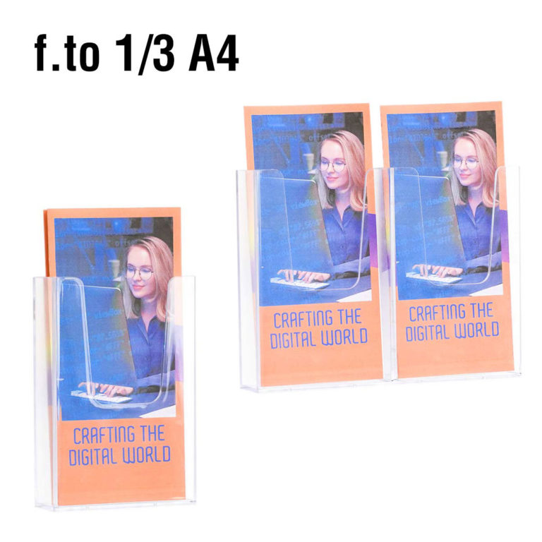 porta depliant da parete formato 1/3 a4