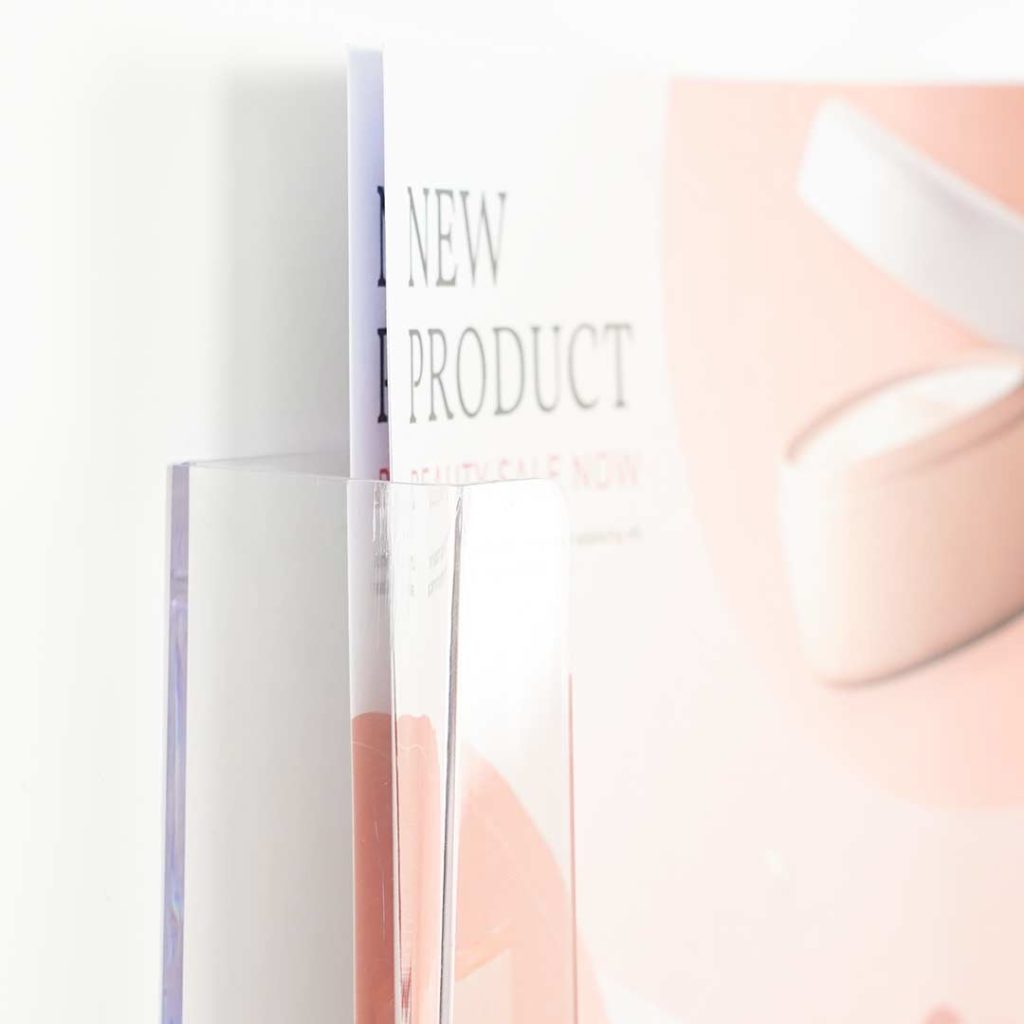 portadepliant da muro in acrilico ad una tasca