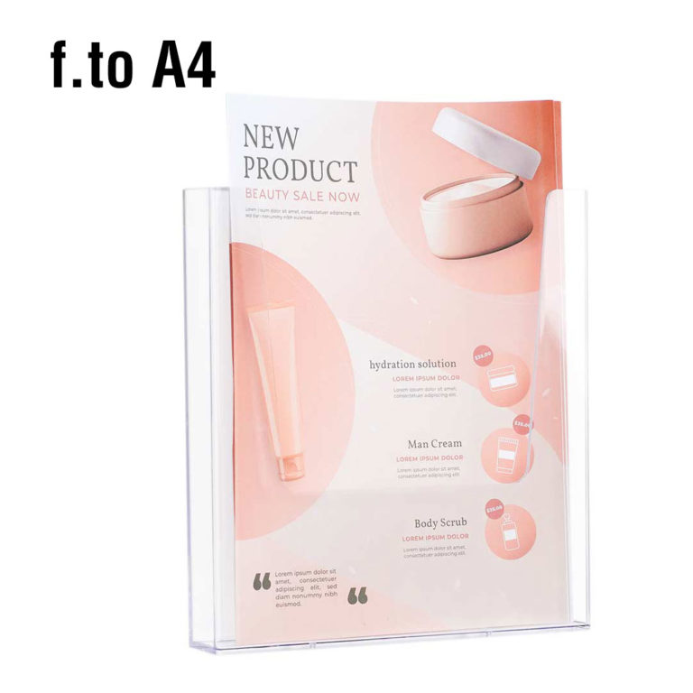 porta depliant da parete per volantini e cataloghi formato A4