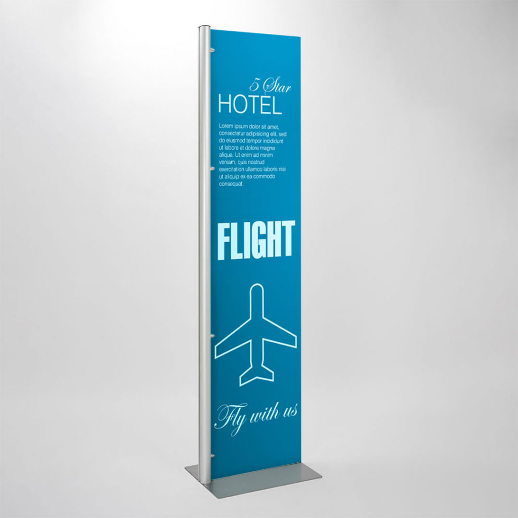 totem pubblicitario personalizzato larghezza 50cm