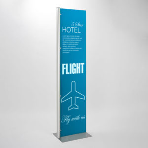 totem pubblicitario personalizzato larghezza 50cm