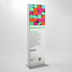 totem pubblicitario stampato larghezza 60cm