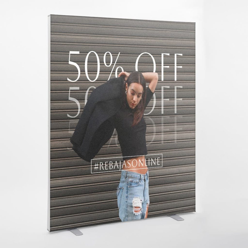 backdrop con tessuto stampato 200x200 cm