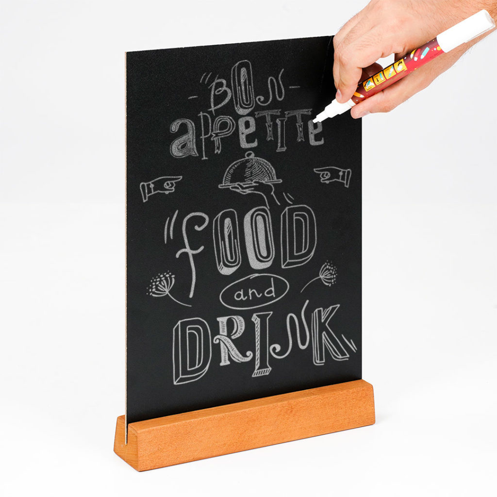 lavagnetta nera da tavolo scrivibile