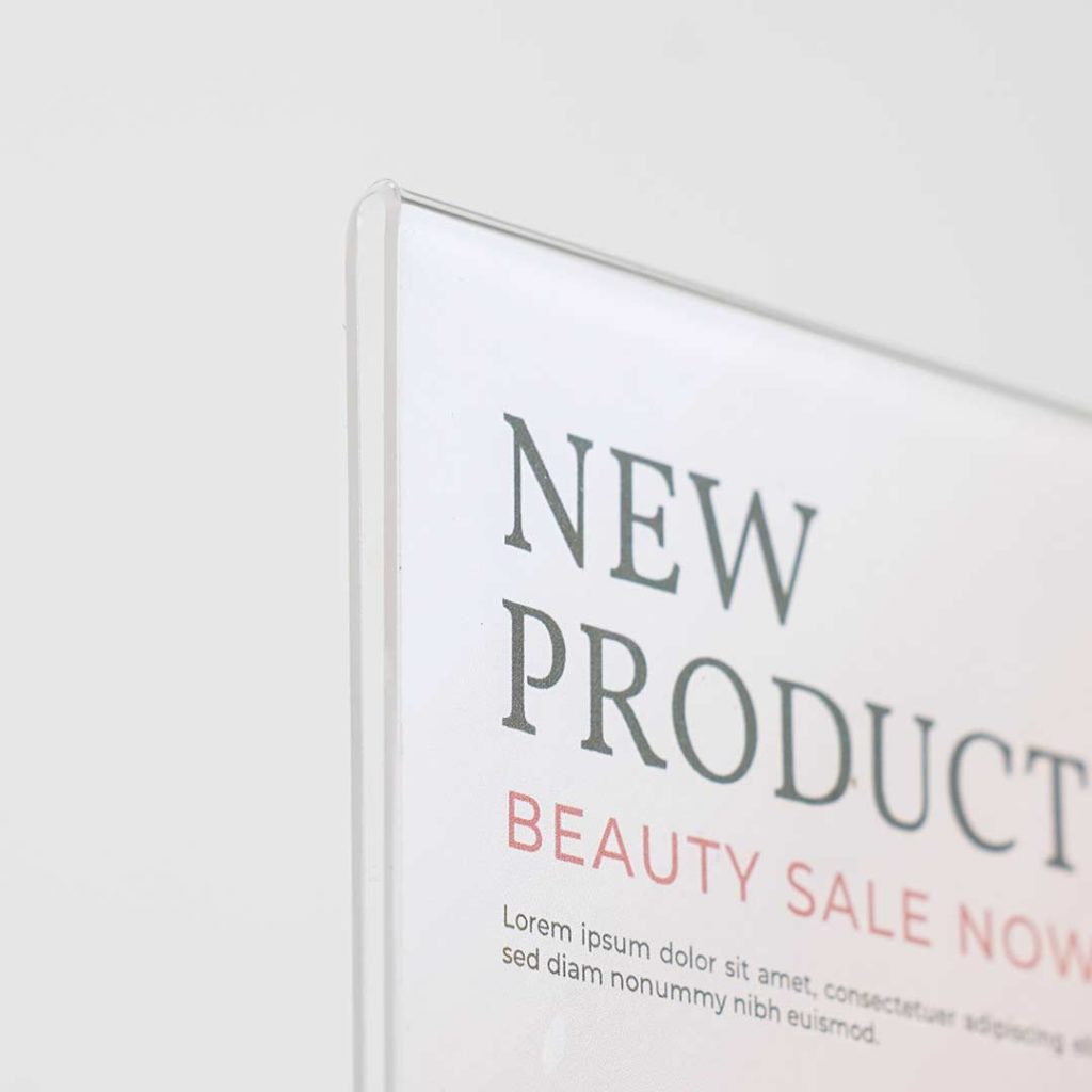 porta avvisi trasparente per insimento foglio fronte e retro