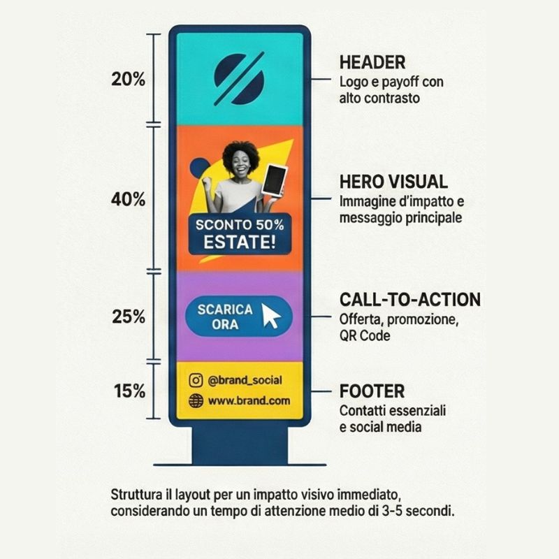 come realizzare il layout grafico per i totem pubblicitari
