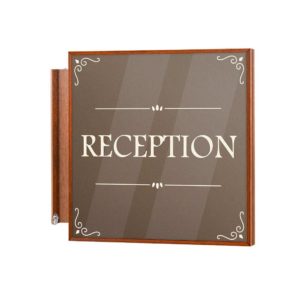 targa segnaletica interna bifacciale