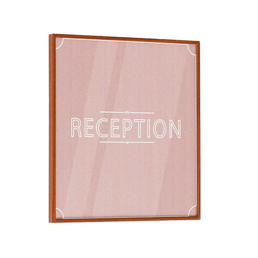 targa per segnaletica interna con foglio sostituibile