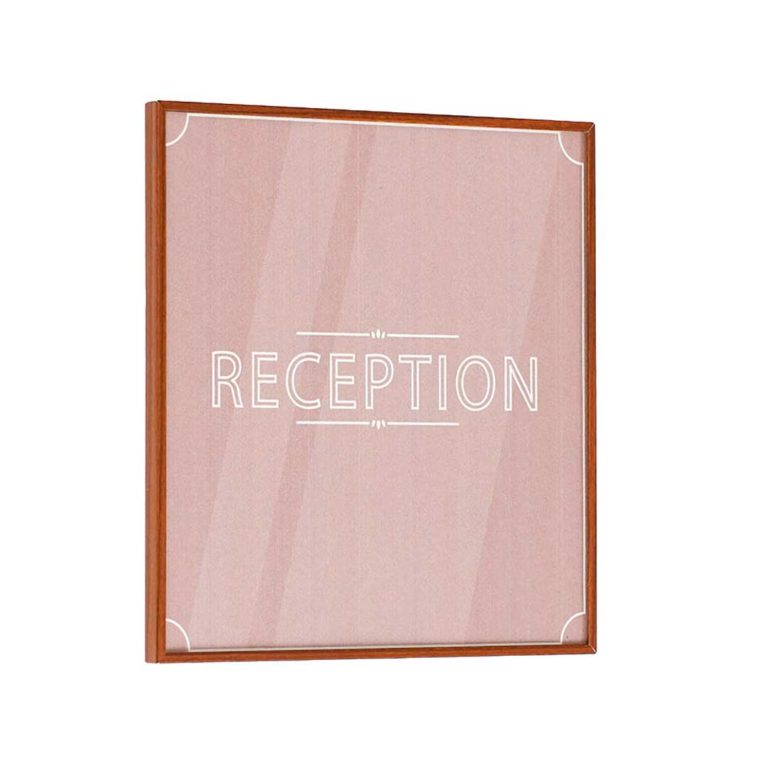 targa per segnaletica interna con foglio sostituibile