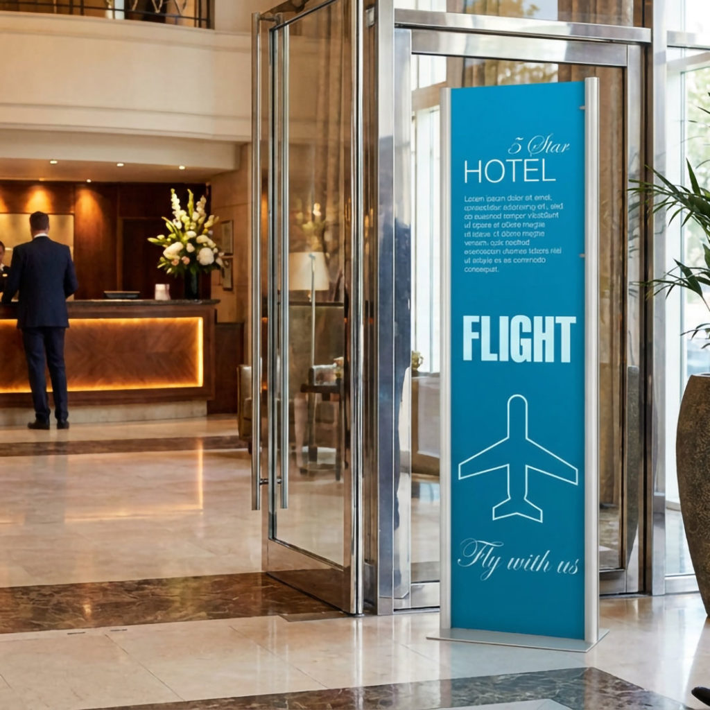 totem con montante singolo