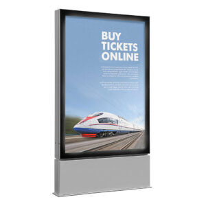 Bacheca per esterno autoportante retroilluminata a LED