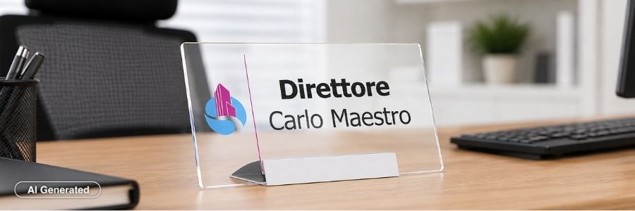 distanziale targa da ufficio